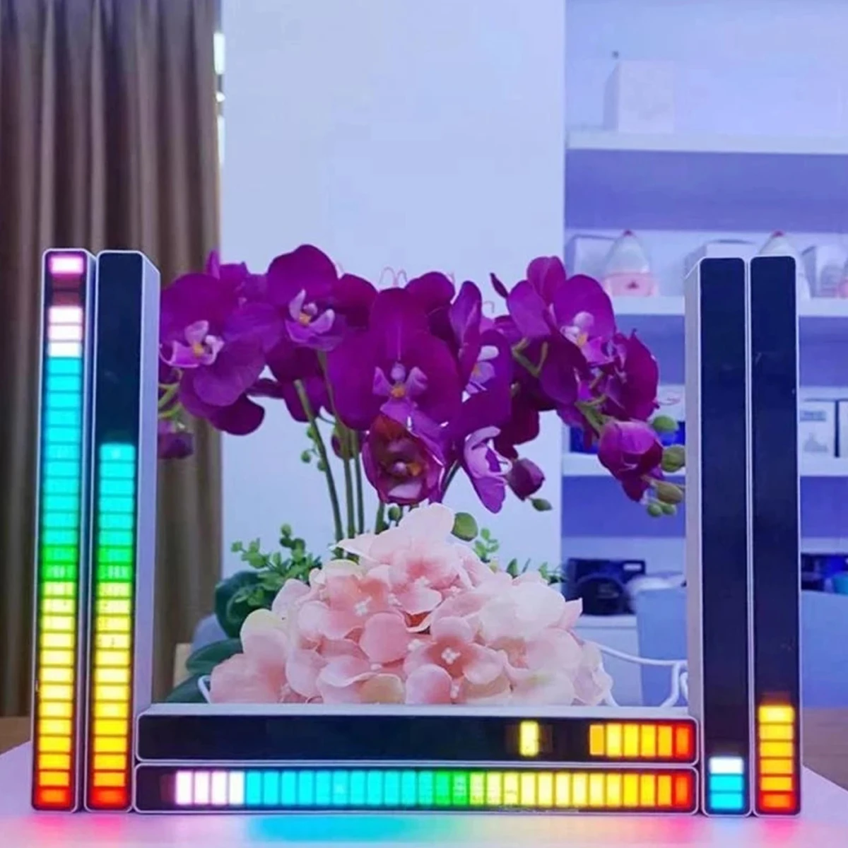 Умная светодиодная световая панель Микрофонная подсветка 18 цветов окружающий свет телевизора Ручное управление RGB световая панель для гостиной спальни Изображение 0