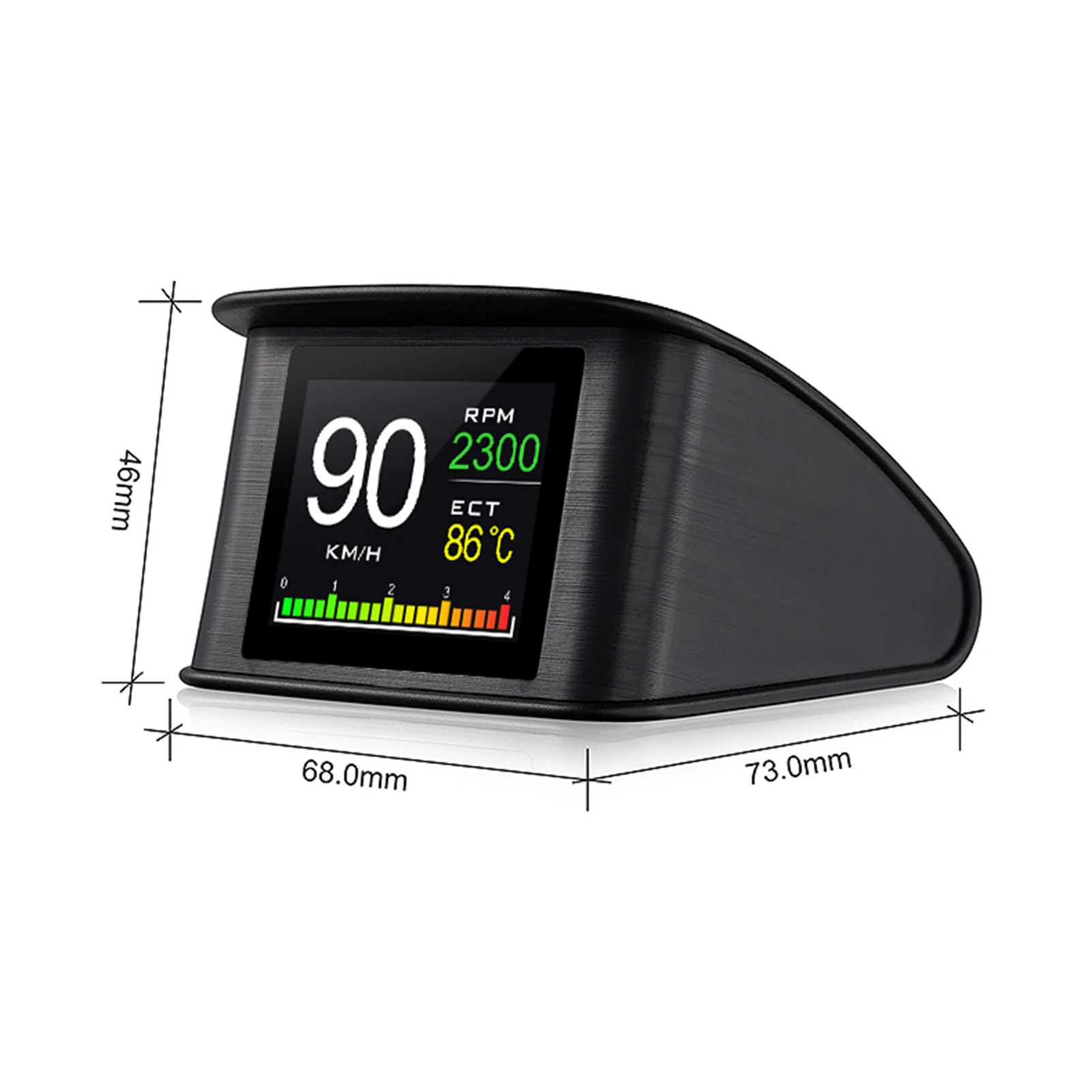 Умный дисплей HUD 2,2 дюймовый цифровой спидометр OBDII автомобильный головной дисплей с дисплеями скорости расстояния времени и многого другого Изображение 5