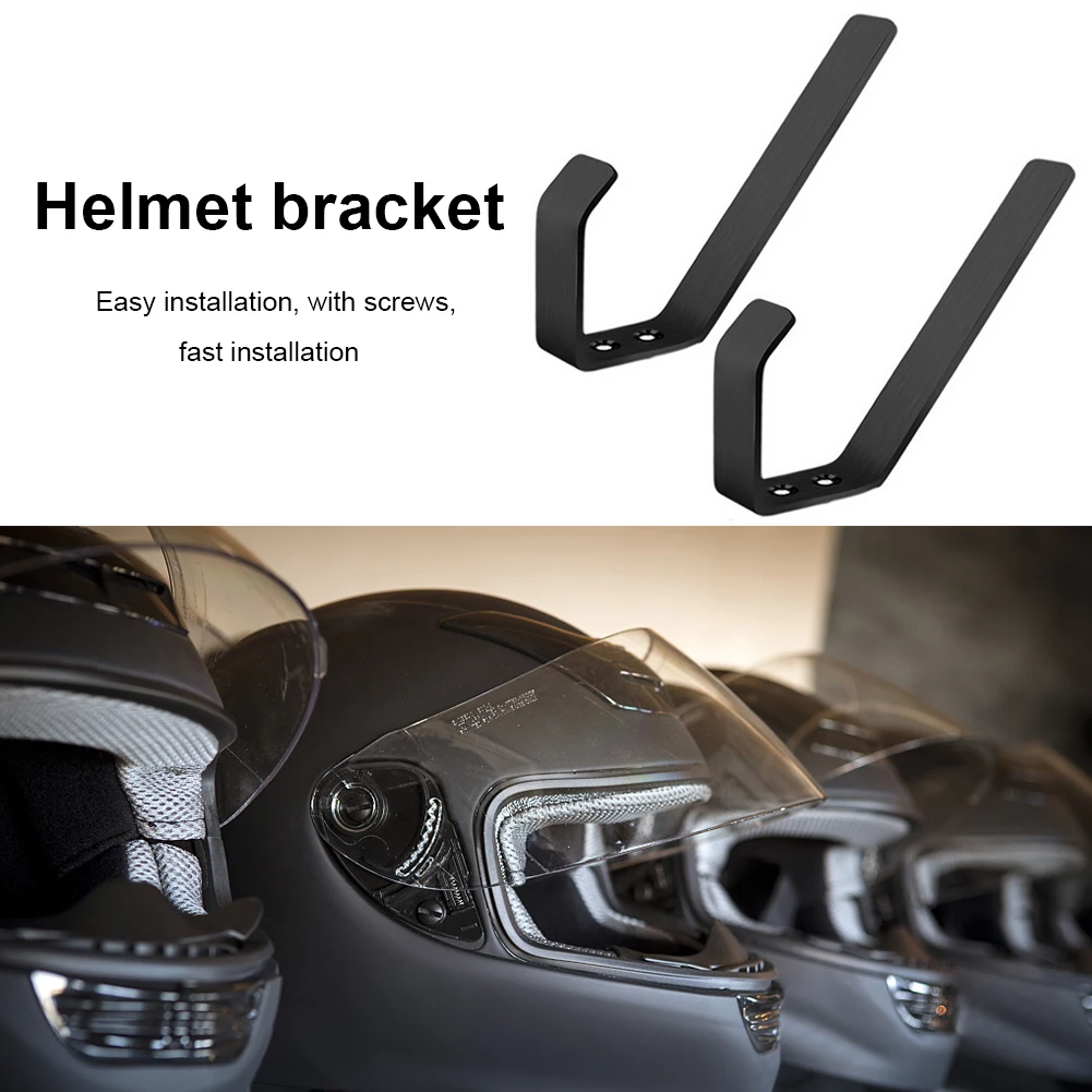 Универсальный кронштейн для мотоциклетных шляп с крепежными винтами Крючок для крепления ткани для мотоциклетных шляп из нержавеющей стали для настенного крепления Изображение 0