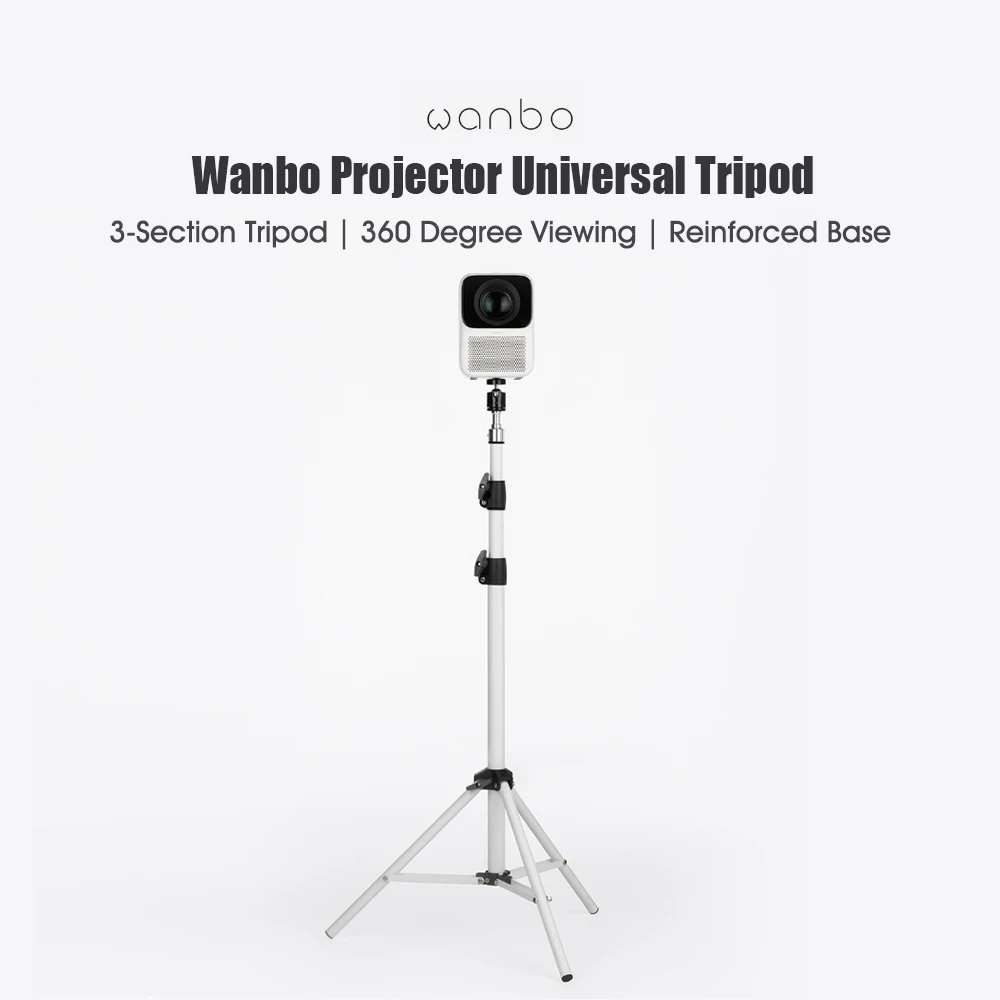 Универсальный штатив для проектора Wanbo, портативный 30-170 см, регулируемая высота, 3-секционный штатив, усиленный штатив для проектора Wanbo Изображение 4