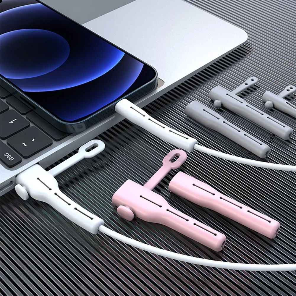 Устройство для намотки кабеля мягкого силиконового шнура передачи данных для Iphone, защита от обрыва кабеля передачи данных, Органайзер для зарядного кабеля, защитный чехол Изображение 0