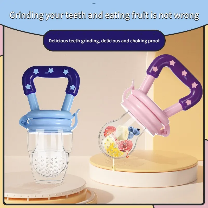 Цветная кормушка для новорожденных из 3 предметов с ложкой, силиконовый Ниблер, пустышка, кормушка для фруктов, кормление ребенка Изображение 1