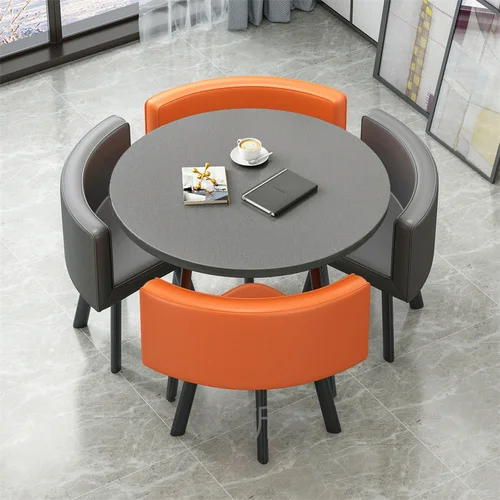 Центральный набор из 4 стульев Обеденные столы Кофейный Мрамор Кухонная Мебель Офисный обеденный стол Роскошная мебель Mesas De Jantar GPF11XP Изображение 4