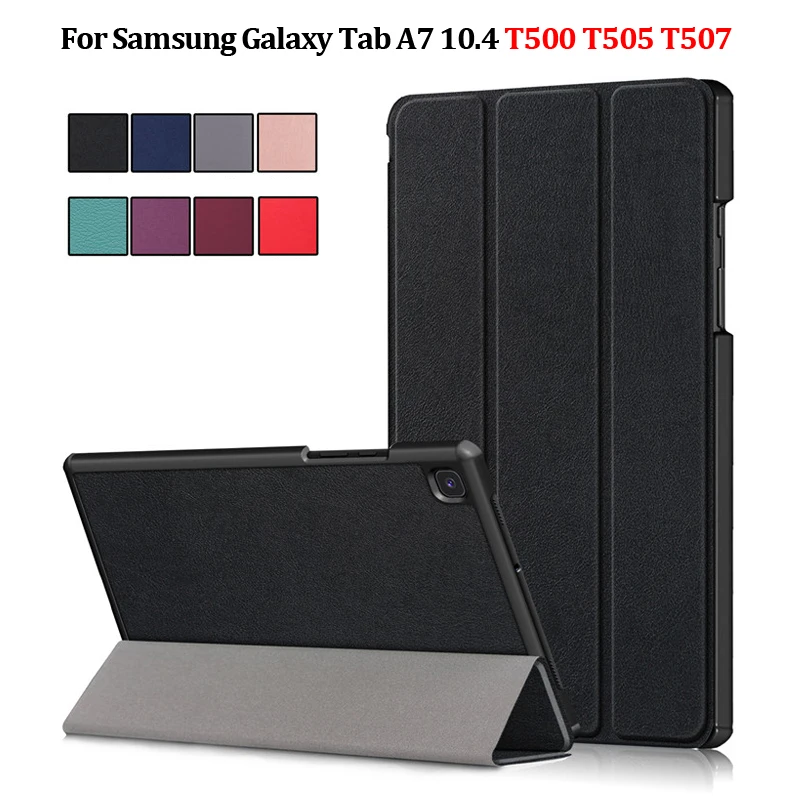 Чехол для планшета Funda для Samsung Galaxy Tab A7 10.4 2020 SM-T500 SM-T505 SM-T507 Чехол с откидной Подставкой Smart Cover для Samsung Tab A7 Изображение 0
