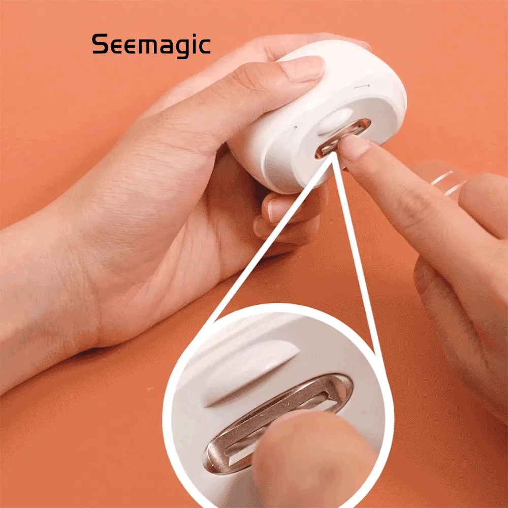 Электрические автоматические кусачки для ногтей Seemagic с легким триммером, кусачки для ногтей, Маникюрные ножницы для ухода за ребенком и взрослыми, инструменты для тела Изображение 0
