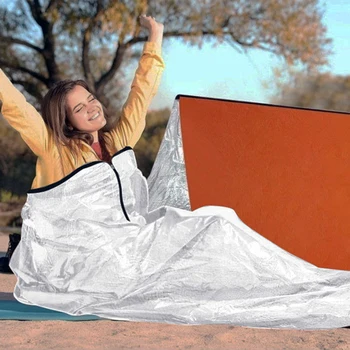 Аварийный спальный мешок TOMSHOO Легкий водонепроницаемый тепловой спальный мешок Снаряжение для выживания на открытом воздухе Кемпинг Пешие прогулки