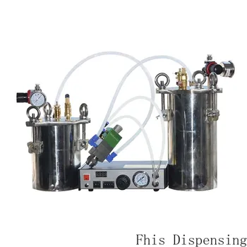 Автоматический дозатор и напорный бак из нержавеющей стали с двумя регулируемыми по точности дозирующими клапанами для жидкости