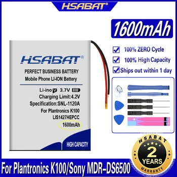 Аккумулятор HSABAT PR-423350 1600 мАч для Plantronics K100 LIS1427HEPCC LIS1427NHPCC для аккумуляторов Sony MDR-DS6500 MDR-XB950BT