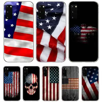Америка Флаг США Чехол Для Телефона Samsung Galaxy S9 S10 Plus S10E S20FE A71 A51 A21S Прозрачный Силиконовый Чехол Для Телефона