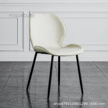 Банкетный стул Со спинкой, обеденные стулья, Современный рабочий стул из железа, арт-отель, Итальянский Дом, Мягкая сумка, стул, Кухонная мебель, кресло