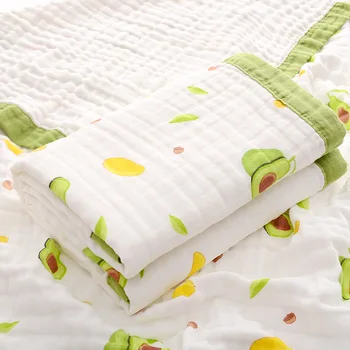 Банное полотенце для новорожденных, многоцелевое хлопчатобумажное марлевое полотенце для младенцев и детских ванночек, шестислойное одеяло для пеленания