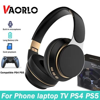 Беспроводные наушники, стереонаушники Bluetooth 5.0, складной шлем, наушники с микрофоном, поддержка TF-карты для телефона, телевизора, ноутбука, PS4