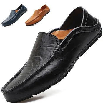 Большой размер 47 Мужская обувь Из воловьей кожи В горошек Мужская Повседневная кожаная обувь Британские тонкие туфли Повседневная обувь Мужская модная обувь