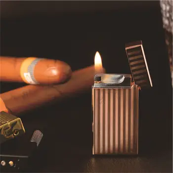Бутановая горелка, зажигалка для сигар, Аксессуары для сигар, портативная Турбо-зажигалка с одноструйным пламенем, Ветрозащитный инструмент для курения