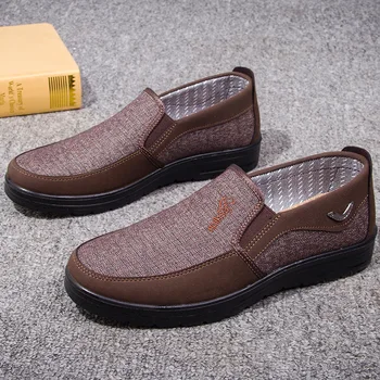 Весенне-осенняя новая мужская повседневная обувь, тканевая обувь, легкая обувь среднего и пожилого возраста wl-b100
