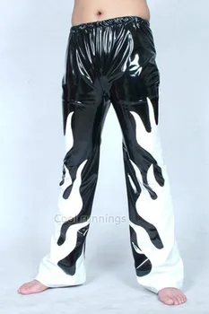 Взрослый ПВХ Унисекс из спандекса, костюм Зентаи для Хэллоуина, борцовские колготки / брюки, черный / белый