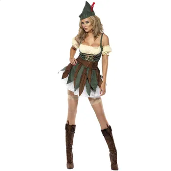 Взрослый Сексуальный костюм Лесного эльфа Робин Гуда на Хэллоуин, костюм охотника за индейским племенем, косплей