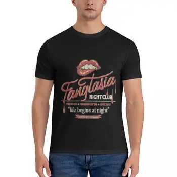 Винтажная классическая футболка для ночного клуба Fangtasia, мужская одежда, мужские однотонные футболки