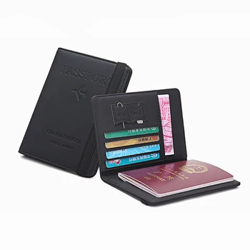 Винтажные многофункциональные деловые обложки для паспорта, держатель для удостоверения личности, банковской карты, чехол-бумажник из искусственной кожи, аксессуары для путешествий, Женщины, мужчины, RFID