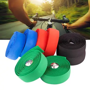 Горячая лента для велосипедного руля, 2 части велосипедной ленты, дышащая амортизирующая, хорошо защищенная лента для велосипедного руля