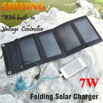 ГОРЯЧО! Солнечное зарядное устройство мощностью 7 Вт для мобильного телефона, зарядное устройство для солнечной панели, складное USB-зарядное устройство, сумка-кошелек для мобильного телефона, блок питания