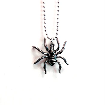 Готическое ожерелье в виде паука для женщин, черные ожерелья-цепочки, Женская мода, ювелирные аксессуары Оптом