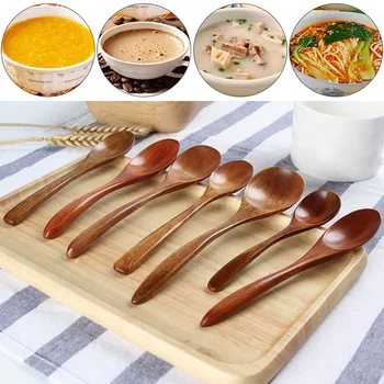 Деревянная ложка, вилка, Бамбуковая Кухонная утварь, Инструменты для приготовления супа, Чайная ложка, посуда, Кухонные принадлежности, Кухонные инструменты