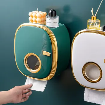 Держатель бумажных полотенец Туалетная бумага Винтажные держатели бумажных полотенец для кухни Аксессуары для ванной комнаты Роскошный ящик для хранения Настенное крепление