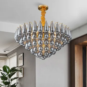 Дизайнерские круглые светодиодные светильники в стиле постмодерн из нержавеющей стали, Люстра, Люстра, подвесной светильник Lampen для столовой