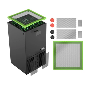 Для Xbox Series X Пылезащитный чехол, сетчатый фильтр, Комплект заглушек для гнезд, аксессуары для защиты игровой консоли от пыли
