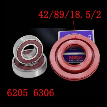 для барабанной стиральной машины Hisense ROYALSTAR Гидрозатвор (42/89/18.5/2) + подшипники 2 шт (6205 6306) Детали сальникового кольца