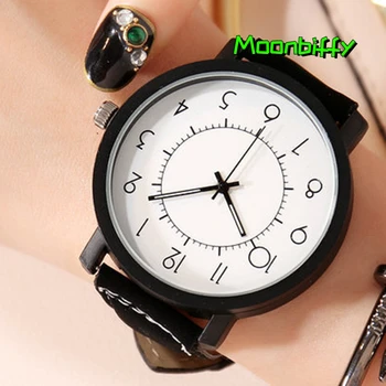 Женские модные часы с большим циферблатом, матовый Кожаный ремешок, Милые наручные часы, кварцевые часы, Женские часы Relogio Feminino Relojes Para Mujer