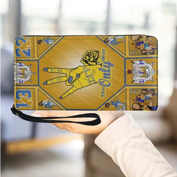 Женский кошелек на молнии с рисунком Sigma Gamma Rho, Повседневный Дорожный кошелек, Модный тонкий держатель для карт из искусственной кожи, кошелек для монет, подарок