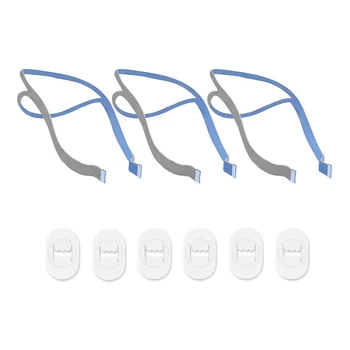 Замена совместима с ремнем CPAP для носовой подушки P10, 3 плечевыми ремнями и 6 регулировочными зажимами A