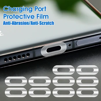 Защитная Пленка для Порта зарядки Мобильного Телефона Apple 13 Type-c С Интерфейсом Android, Устойчивая к Царапинам Невидимая Пленка Для Порта Передачи Данных