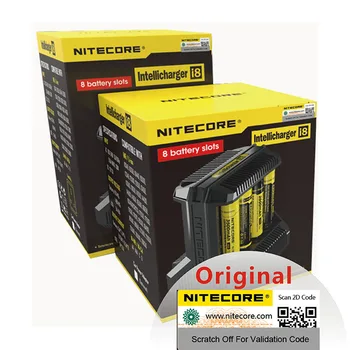 Интеллектуальное Зарядное Устройство Nitecore i8 с 8 Слотами и выходом 4A Smart Battery Charger для IMR18650 16340 10440 AA AAA 14500 26650 и USB