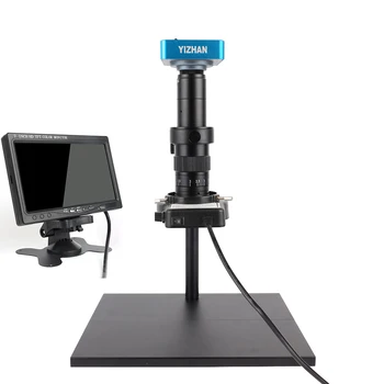Камера для цифрового микроскопа с разрешением 4K HD, интерфейс HD-MI, передача по USB, 180-кратный объектив со светодиодной подсветкой, экран дисплея для ремонта, припой