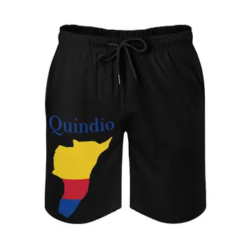 Карта отдела Киндио Колумбийский отдел Аниме BeachVintage Дышащие быстросохнущие повседневные пляжные брюки с регулируемым шнурком