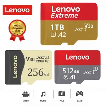 Карта Памяти Lenovo V30 C10 Ultra UHS-I Micro TF/SD Карта 1 ТБ 512 ГБ 128 ГБ A2 U3 Ultra SD Флэш-Карта Для Камеры Планшетов БПЛА