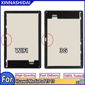 Качественный 10,1-дюймовый ЖК-дисплей AAA + для Huawei MediaPad T5 10 Замена ЖК-дисплея с сенсорным экраном и цифровым преобразователем в сборе