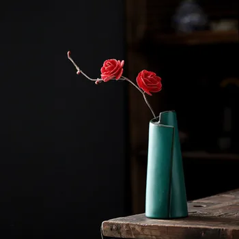 Керамическая Ваза для украшения гостиной Цветочная Композиция из Гидропонных цветов Чайный столик Украшение дома Простой сушеный цветок Маленький цветок