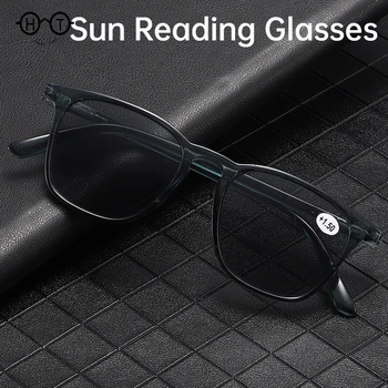 Классические Солнцезащитные Очки Для чтения Женщины Мужчины Очки Для Дальнозоркости Квадратные Солнцезащитные Очки Для Дальнозоркости С защитой от UV400 Диоптрий + 1,0 - + 4,0 Очки