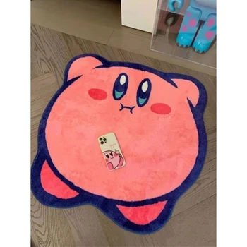 Ковер Kirby, супер мягкие коврики для спальни с милыми мультяшными рисунками, мягкие детские коврики, ковер Kawaii, двустороннее пушистое одеяло