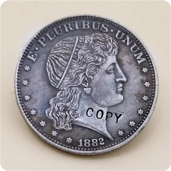 КОПИЯ РЕПЛИКИ США 1882 50C серьга в виде щита с рисунком в полдоллара КОПИЯ монеты 