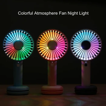 Креативный дизайн Портативный Настольный Ручной Светодиодный вентилятор в стиле пончика, ночник, USB Перезаряжаемый светодиодный светильник, Подарок для красоты
