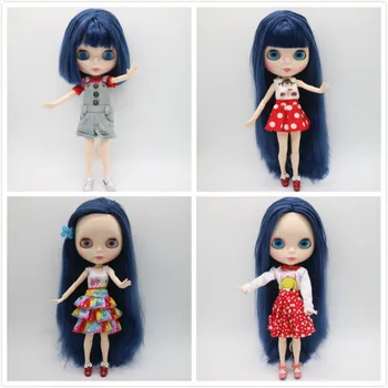 Кукла Ню Блит с голубыми волосами, модная кукла, фабричная кукла, подходящая для поделок