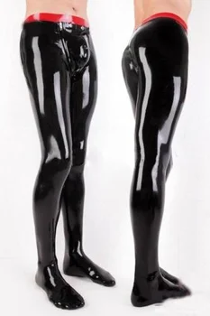 Латексная резина Gummi Fashion, черные крутые стильные брюки, колготки, размер XS ~ XXL