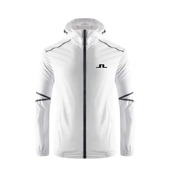 Летняя куртка для гольфа J. LINDEBERG, мужская ветровка, куртка для защиты от спортивной рыбалки, спортивная одежда с длинным рукавом, одежда для гольфа