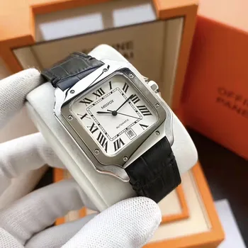 Люксовый бренд Santos Classic Мужские механические часы диаметром 39,8 мм, водонепроницаемые автоматические женские наручные часы диаметром 35,1 мм