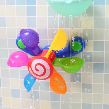 Милая игрушка для детской ванны, красочное водяное колесо, присоска для купания, игровой набор для распыления воды, разбрызгиватель для душа, игрушка для малышей